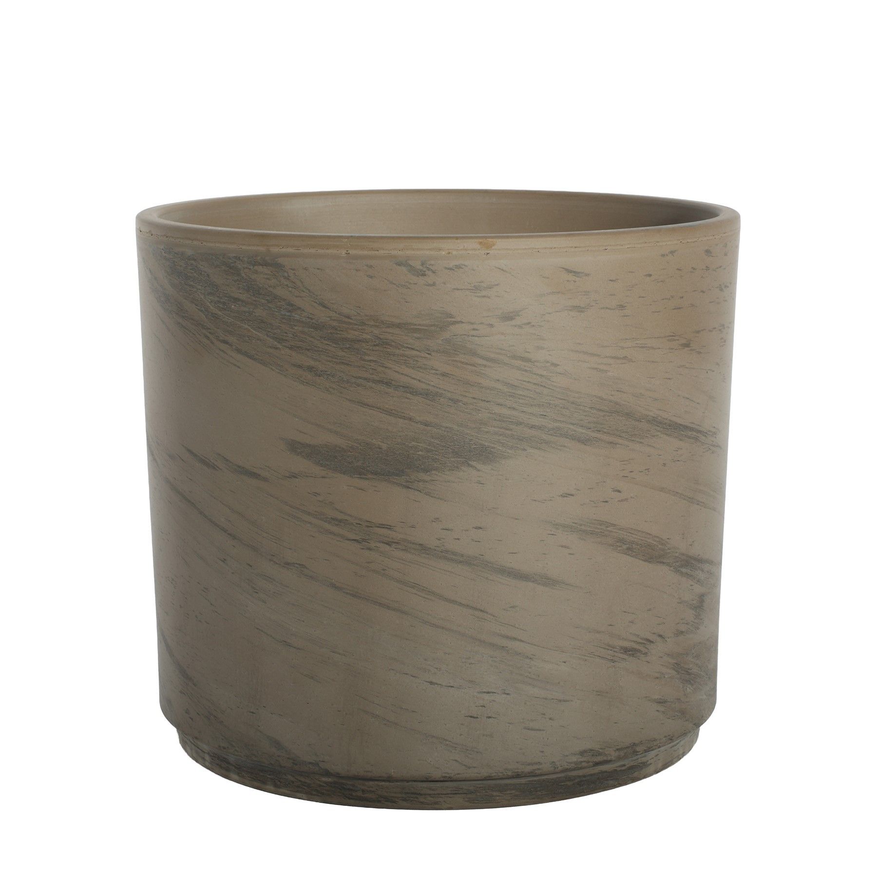 Basalt Terracotta Pillar Pot - D26 x H23cm
