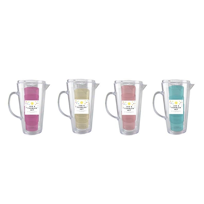  Summer Jug & 4 Tumbler Set (Assorted)_1