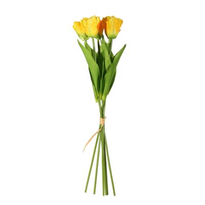 Essential  Small Parrot Tulip Bunch x6  Heads - Yellow