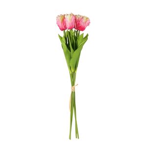 Essential  Small Parrot Tulip Bunch x6  Heads - Pink