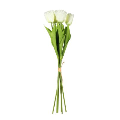 Essential  Small Parrot Tulip Bunch x6  Heads - Cream