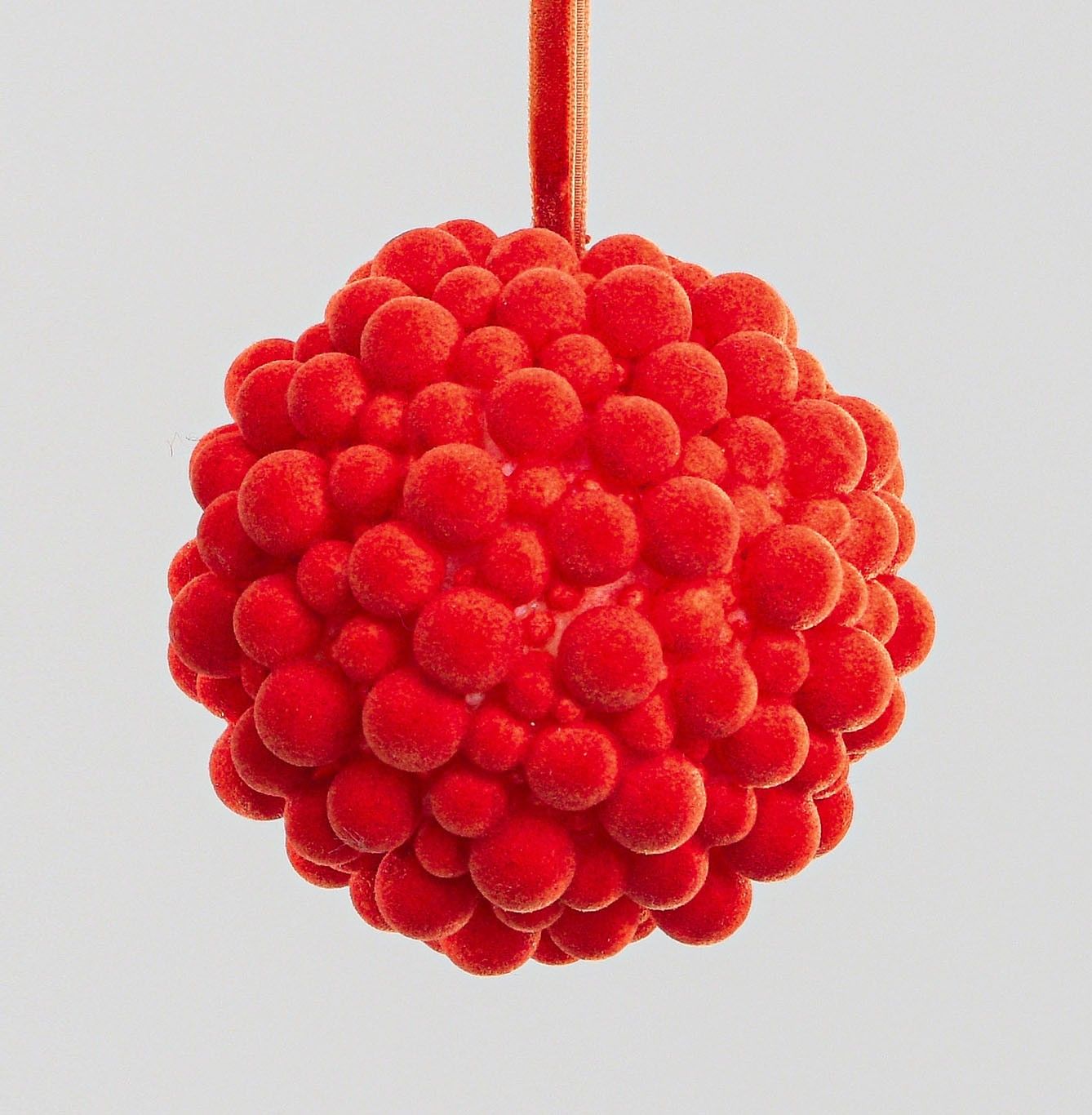 10cm Fabric Cluster Ball Dec Orang