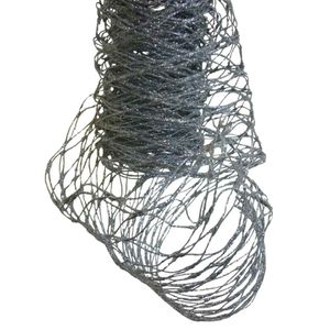 180cm Mesh Ribbon Roll Silver