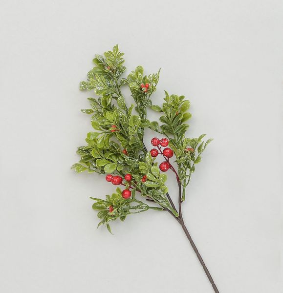 40cm Box Leaf/Berry Spray