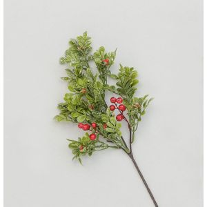 40cm Box Leaf/Berry Spray