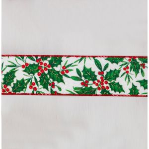 2.5"x10Y Holly/Berry Ribbon
