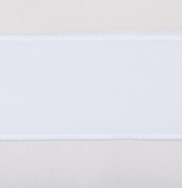 2.5"x10Y Velvet Ribbon White