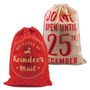Plush XMAS Hessian Style Printed Sack