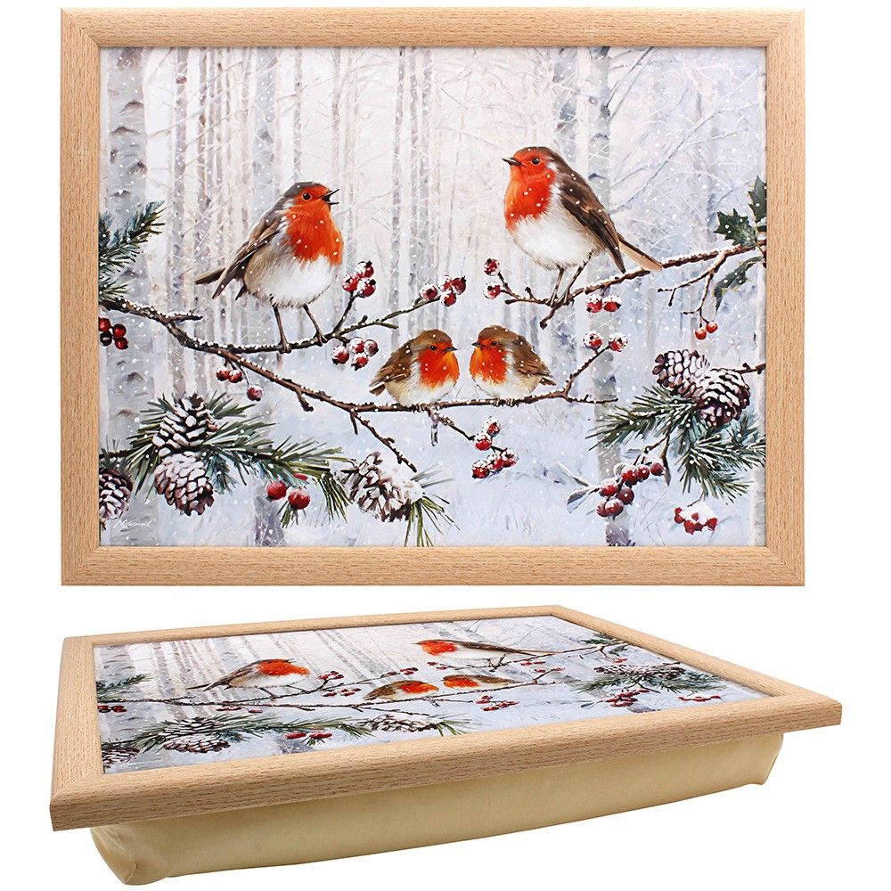 Xmas Robins Laptray