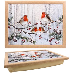 Xmas Robins Laptray