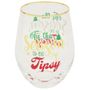 Stemless Glass Tis The Season