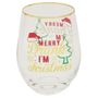 Stemless Glass Merry Drunk 