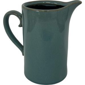 Teal Stoneware Jug 16*10*15.5cm