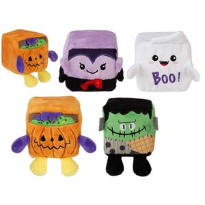 7Cm Halloween Squishy Cube     Plush 4 Asst                  