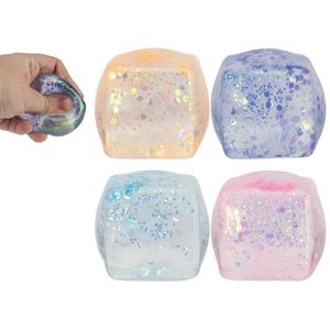 4ASST 5CM GLITTER CUBE WITH MALTOSE IN COL BOX 12PCS CDU