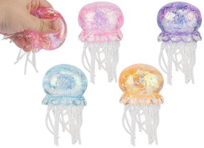4ASST 10x6CM GLITTER JELLYFISH W/MALTOSE IN COL BOX 12PCS CDU