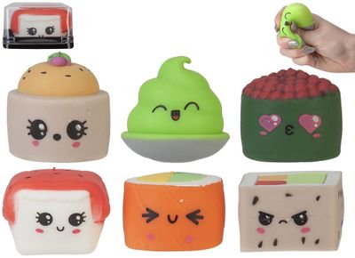 6ASST 5-6CM SUSHI SQUEESHIMI IN TRAY W/WRAP 12PC D/BOX