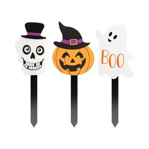 Halloween Stake Sign Asst2     3 Assorted With Label         
