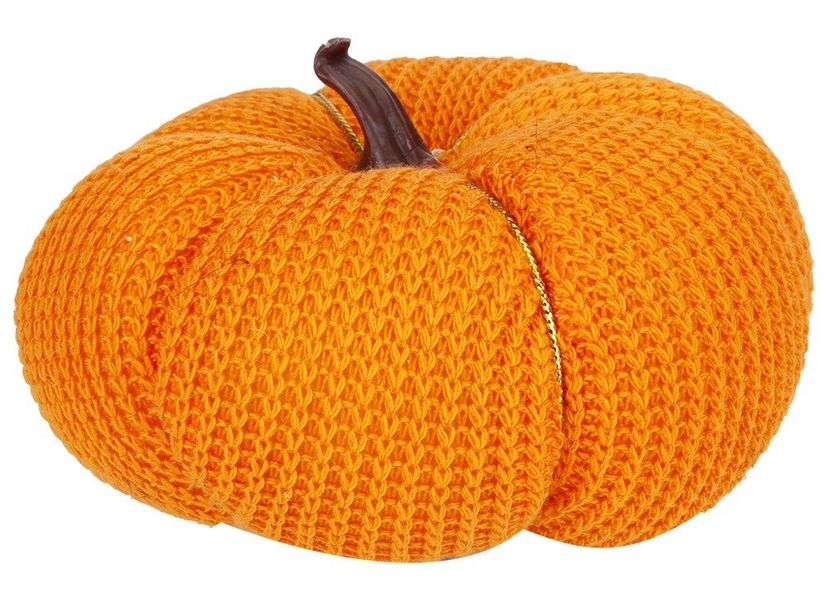 Small Fabric Pumpkin 12Cm Dec  With Hang Tag                 
