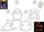 Halloween Window Light 4 Asst  W/Suction Cup Col Box         