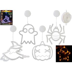 Halloween Window Light 4 Asst  W/Suction Cup Col Box         