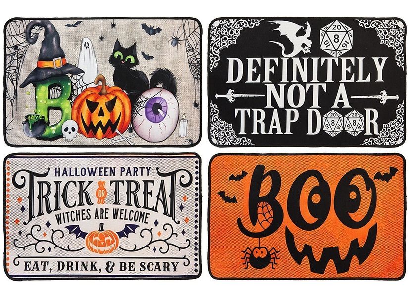 Halloween Door Mat 60X40Cm 4   Asstd Designs  Hangtag        