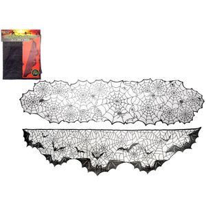 Bat/Cobweb Mantel Runner 200 X  50Cm Header Card             