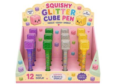 Paper Jam Maltose Glitter Squishy Cube Topped Pen 12Dbox