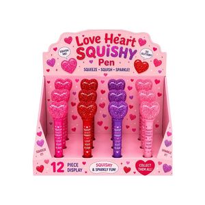 Love Heart Maltose Pastel Squishy Cube Topped Pen 12Dbox