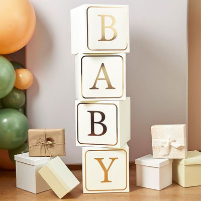 Gold Foiled Jumbo Baby Blocks