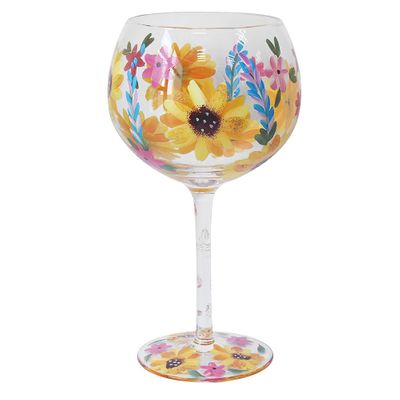 Sunflowers Gin Glass