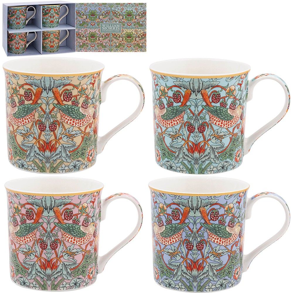 Strawberry Thief Mugs Set 