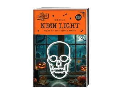 Halloween Skull Neon Light On Stand