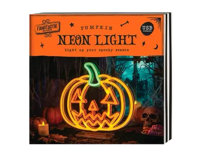 Halloween Pumpkin Neon Light On Stand