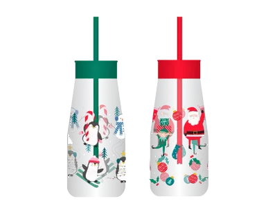 Kids Plastic Milk Jar & Straw