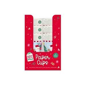 Christmas Kids Printed Paper Cups 270ml 10pk CDU