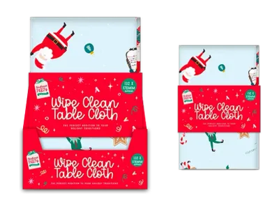 Christmas Kids Printed Wipe Clean Tablecloth 132 x 178cm CDU
