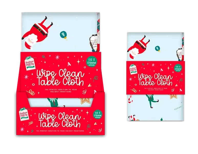 Christmas Kids Printed Wipe Clean Tablecloth 132 x 178cm CDU