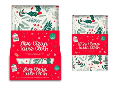 Christmas Printed Wipe Clean Tablecloth 132 x 178cm CDU