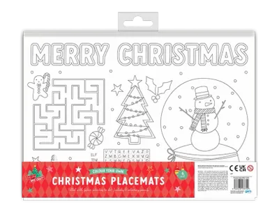 Christmas Colour In Your Own Placemat 6pk