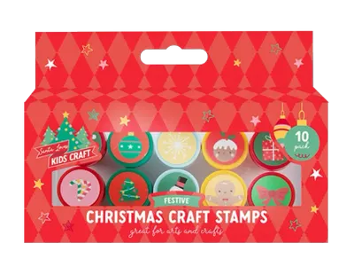 Christmas Craft Stamps 10pk