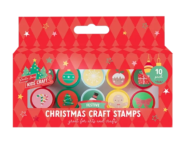 Christmas Craft Stamps 10pk