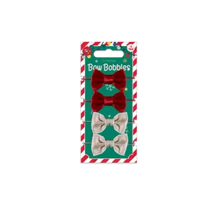 Christmas Bow Bobbles 4pk