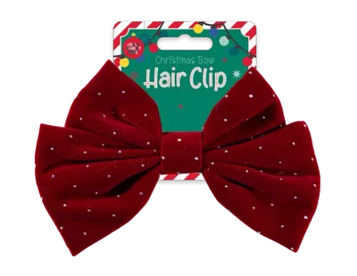 Christmas Bow Hair Clip