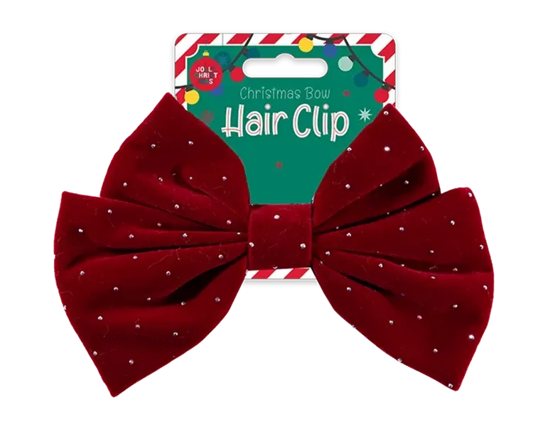 Christmas Bow Hair Clip