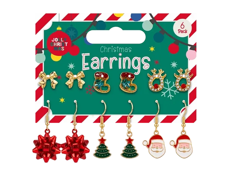 Christmas Earrings 6pk