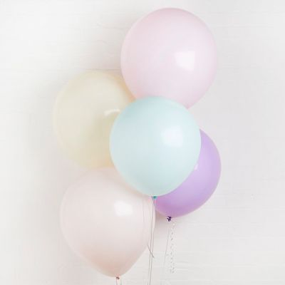 Pack of 5 Pastel Latex Balloons (18 Inch)