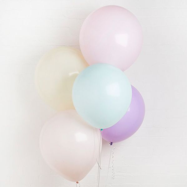Pack of 5 Pastel Latex Balloons (18 Inch)