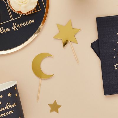 Pack of 12 Moon & Star Food Picks