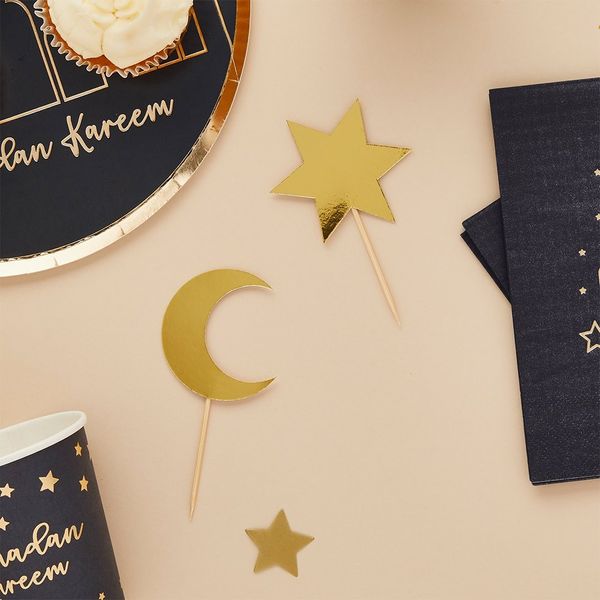 Pack of 12 Moon & Star Food Picks